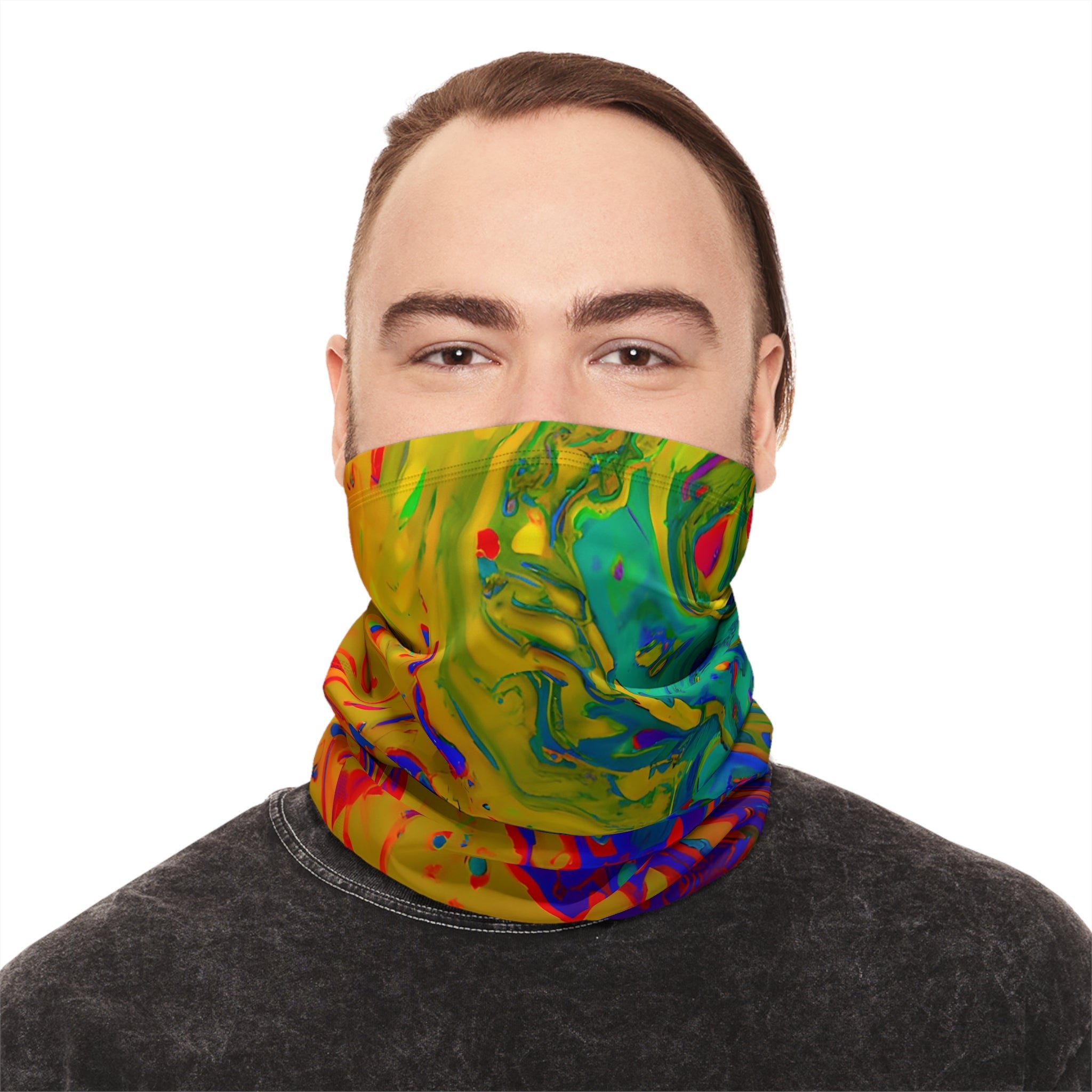 Gaiters - Painted Splash Pattern Winter Neck Gaiter - Acid Daddy