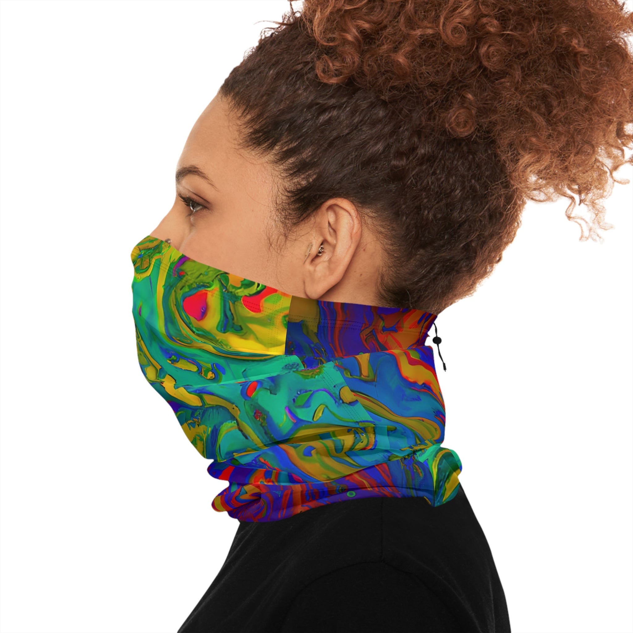 Gaiters - Painted Splash Pattern Winter Neck Gaiter - Acid Daddy