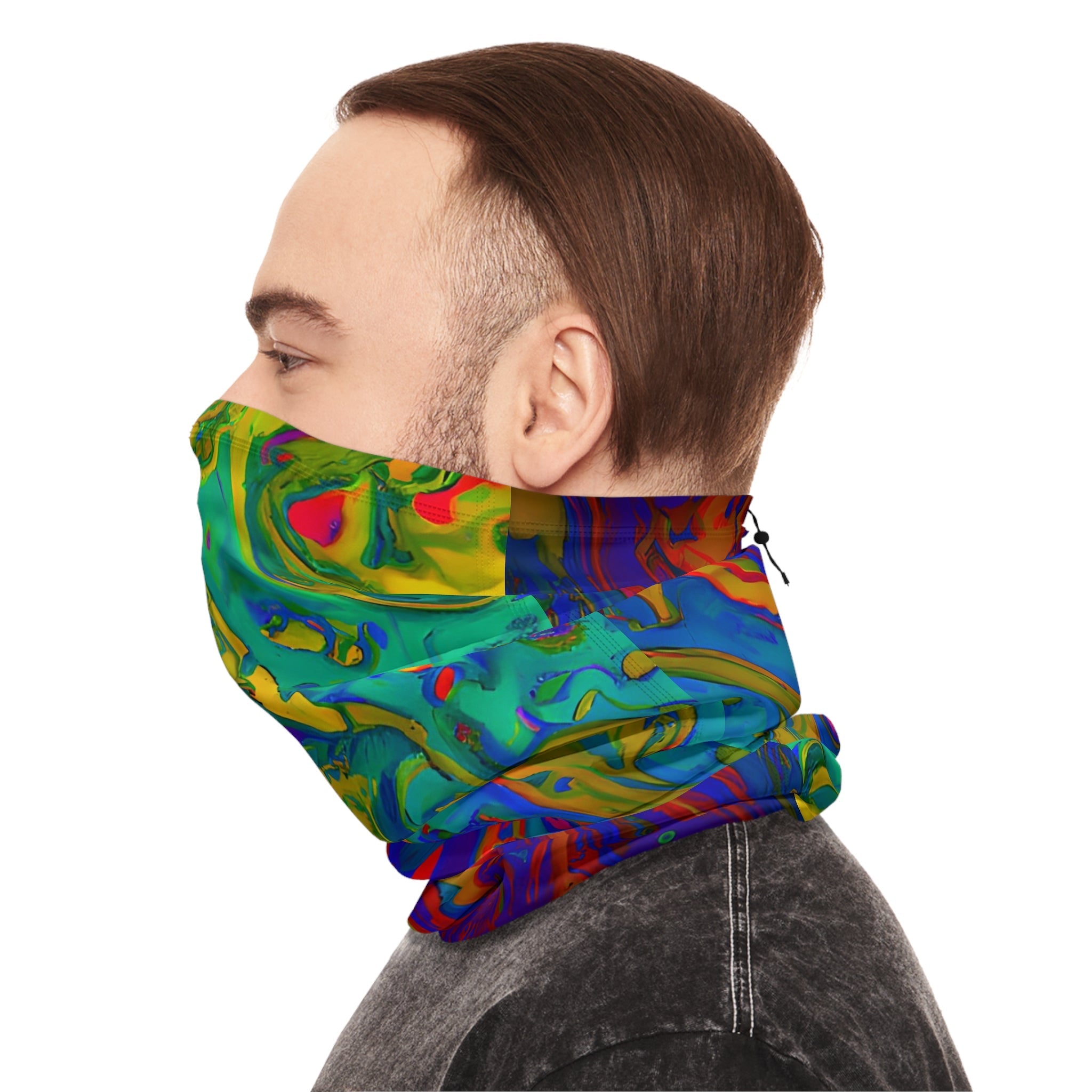 Gaiters - Painted Splash Pattern Winter Neck Gaiter - Acid Daddy