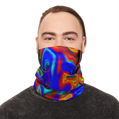 Gaiters - Psychedelic Blue Chill Winter Neck Gaiter - Acid Daddy