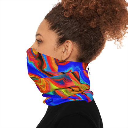 Gaiters - Psychedelic Blue Chill Winter Neck Gaiter - Acid Daddy