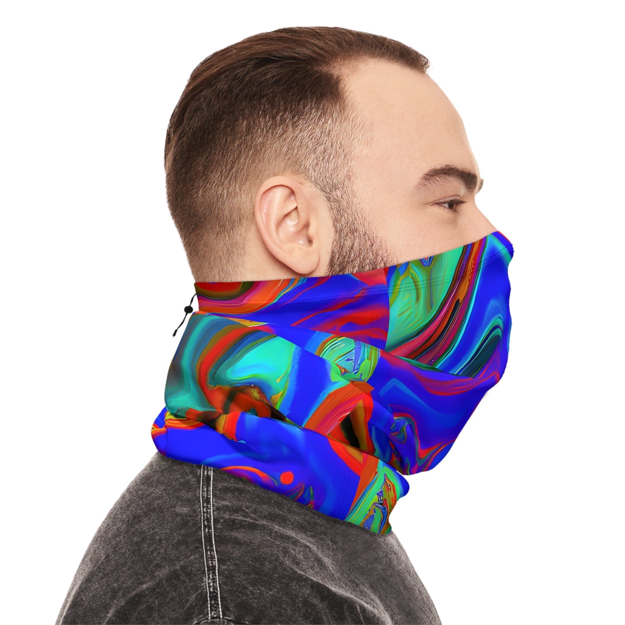 Gaiters - Psychedelic Blue Chill Winter Neck Gaiter - Acid Daddy