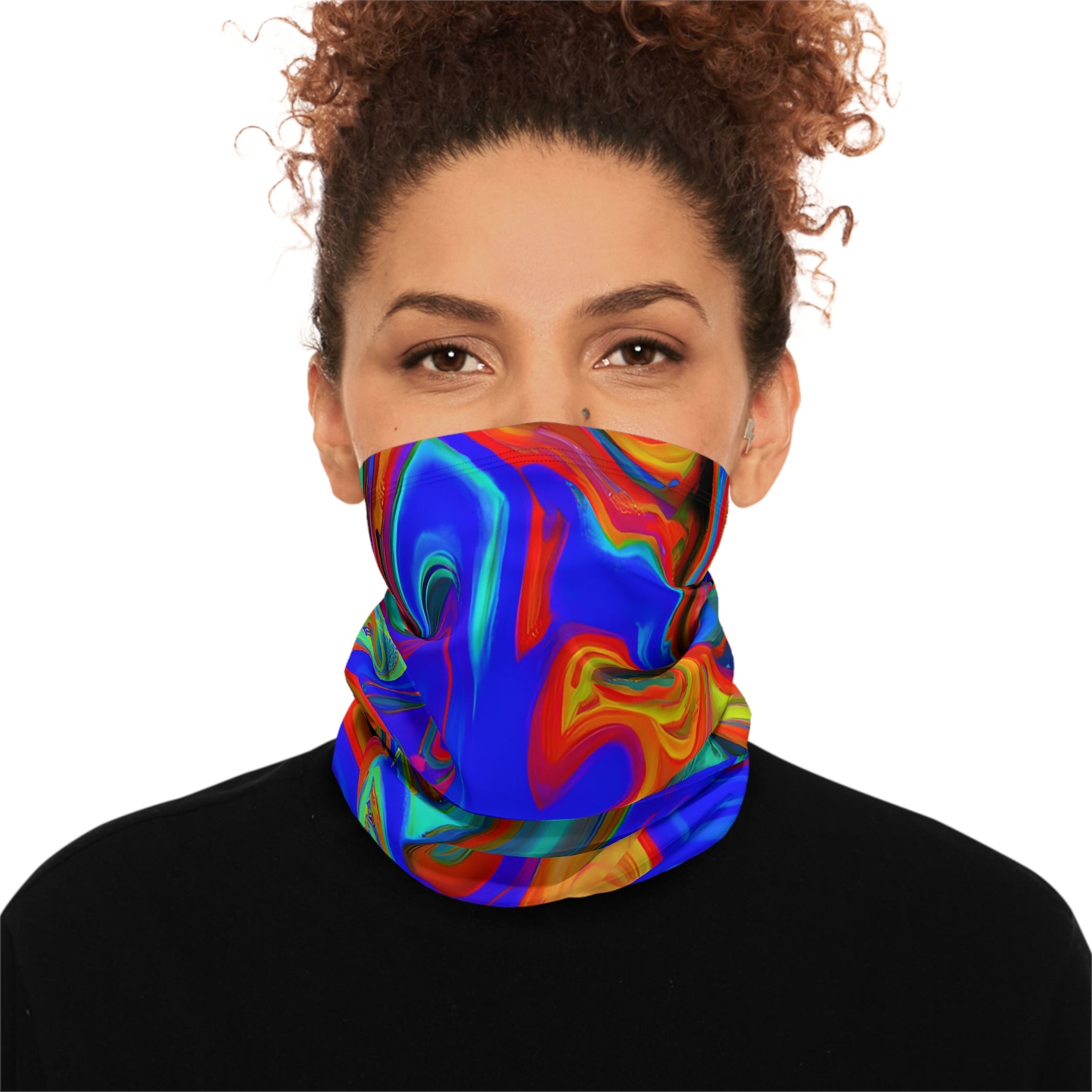 Gaiters - Psychedelic Blue Chill Winter Neck Gaiter - Acid Daddy