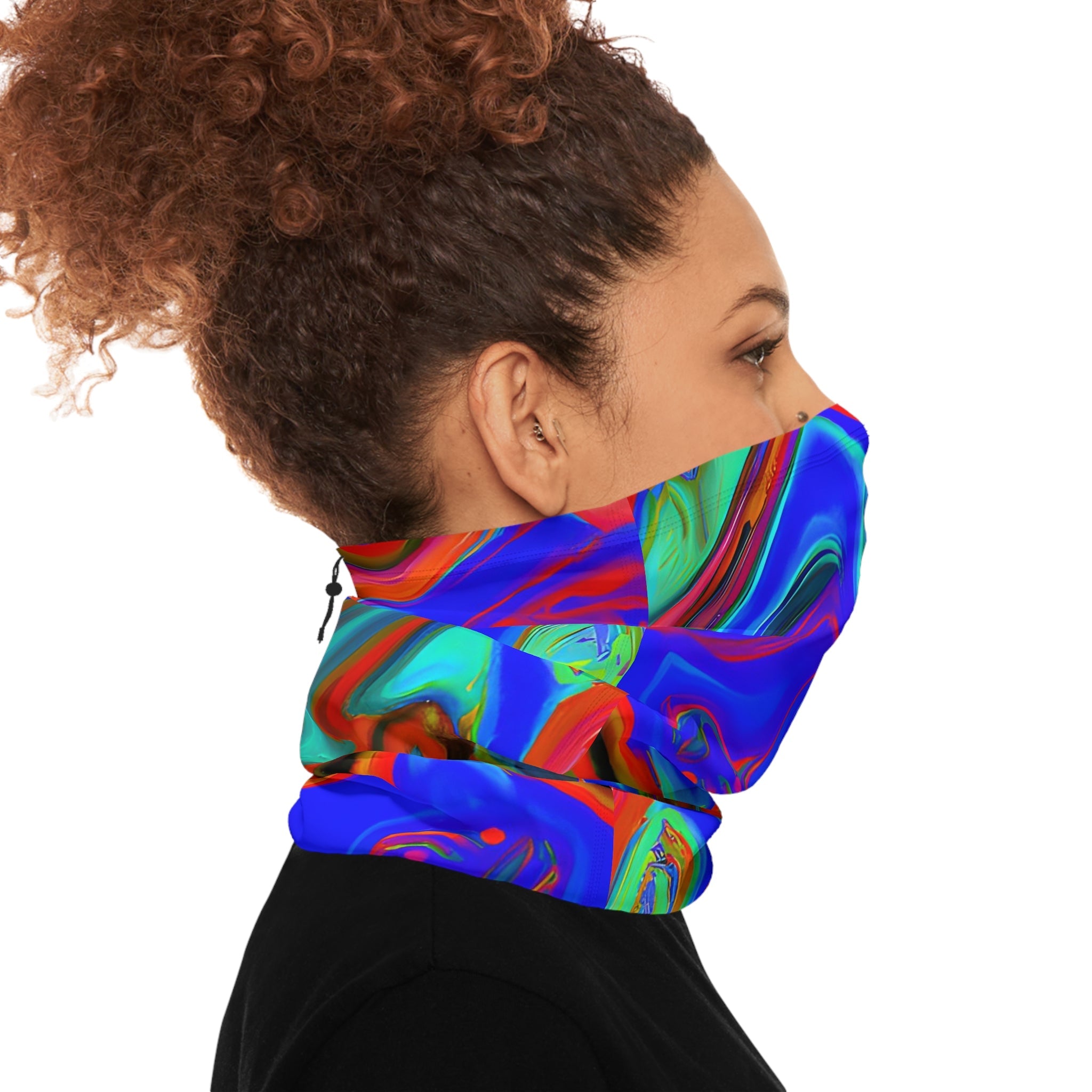 Gaiters - Psychedelic Blue Chill Winter Neck Gaiter - Acid Daddy