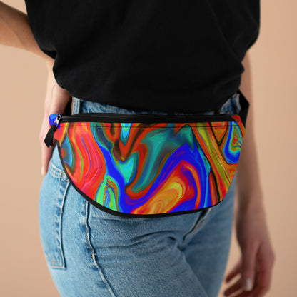 Fanny Packs - Psychedelic Blue Vibes Festival Fanny Pack (Medium) - Acid Daddy