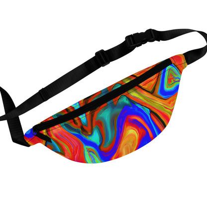 Fanny Packs - Psychedelic Blue Vibes Festival Fanny Pack (Medium) - Acid Daddy