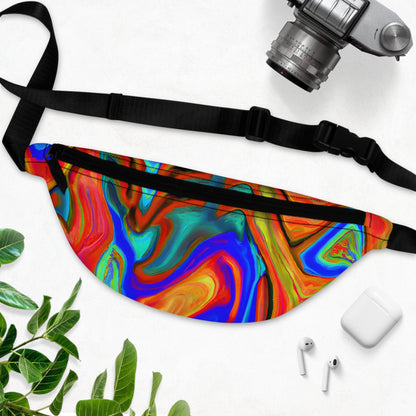 Fanny Packs - Psychedelic Blue Vibes Festival Fanny Pack (Medium) - Acid Daddy