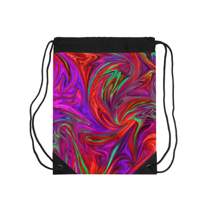 Bags - Psychedelic Electric Flower Rave Drawstring Bag - Acid Daddy