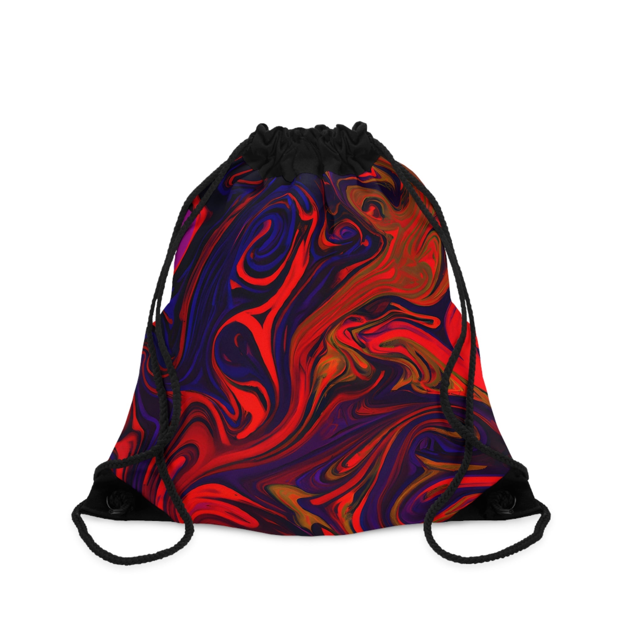 Bags - Psychedelic Enigmatic Red Drawstring Bag - Acid Daddy