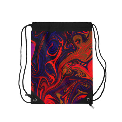 Bags - Psychedelic Enigmatic Red Drawstring Bag - Acid Daddy