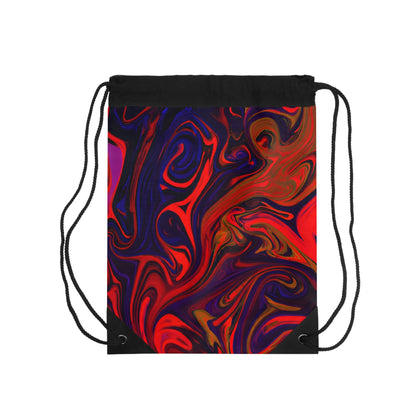 Bags - Psychedelic Enigmatic Red Drawstring Bag - Acid Daddy