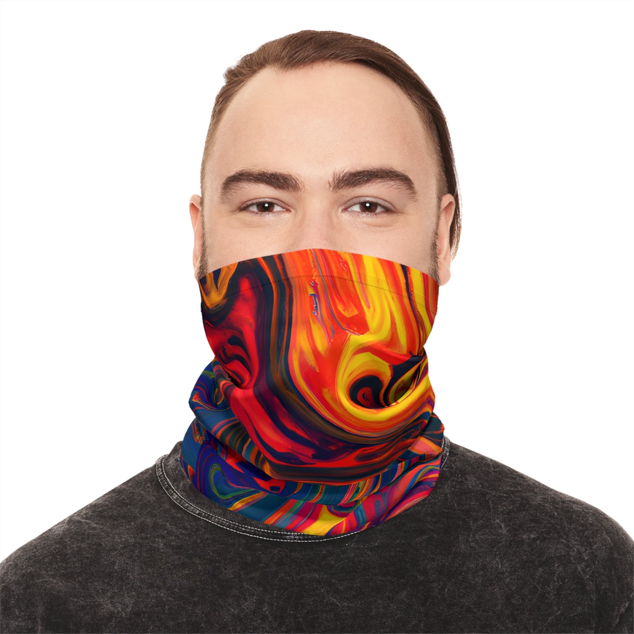 Gaiters - Psychedelic Flames Midweight Neck Gaiter - Acid Daddy