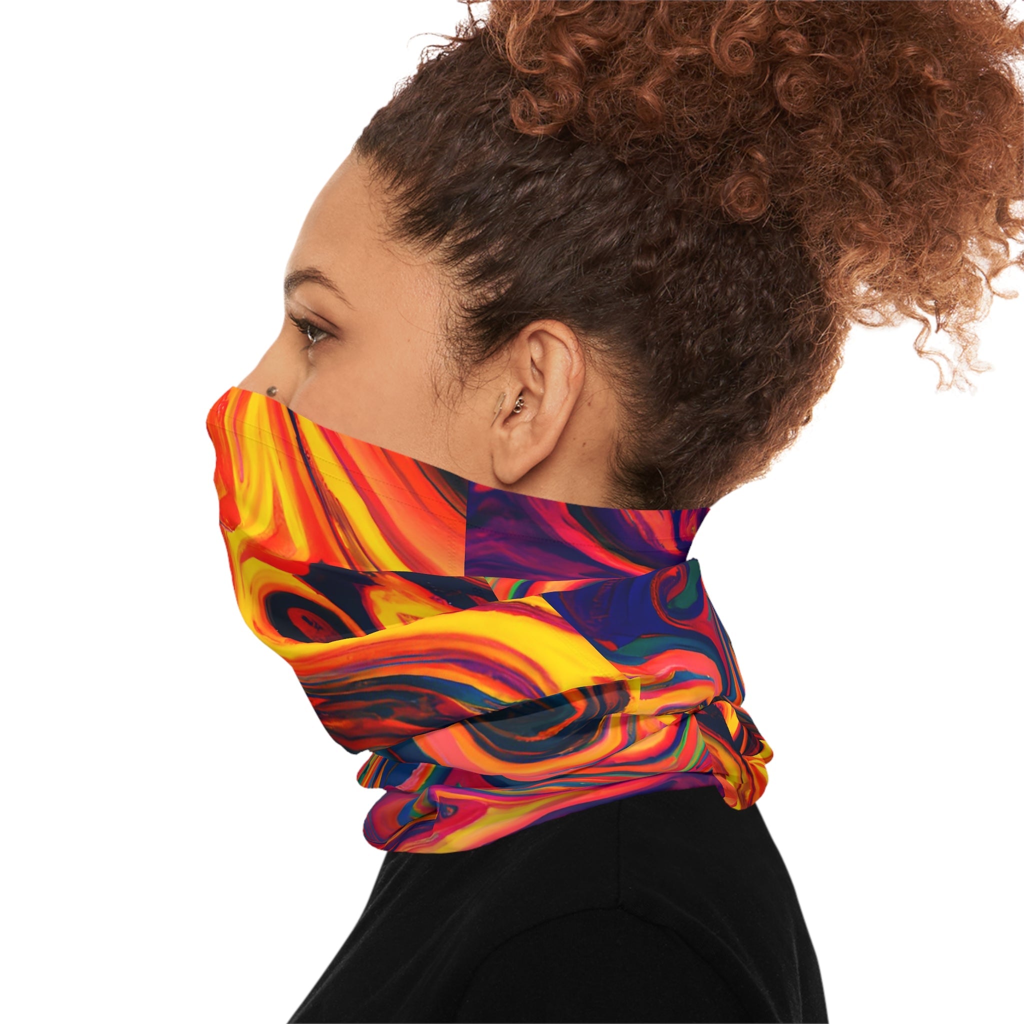 Gaiters - Psychedelic Flames Midweight Neck Gaiter - Acid Daddy