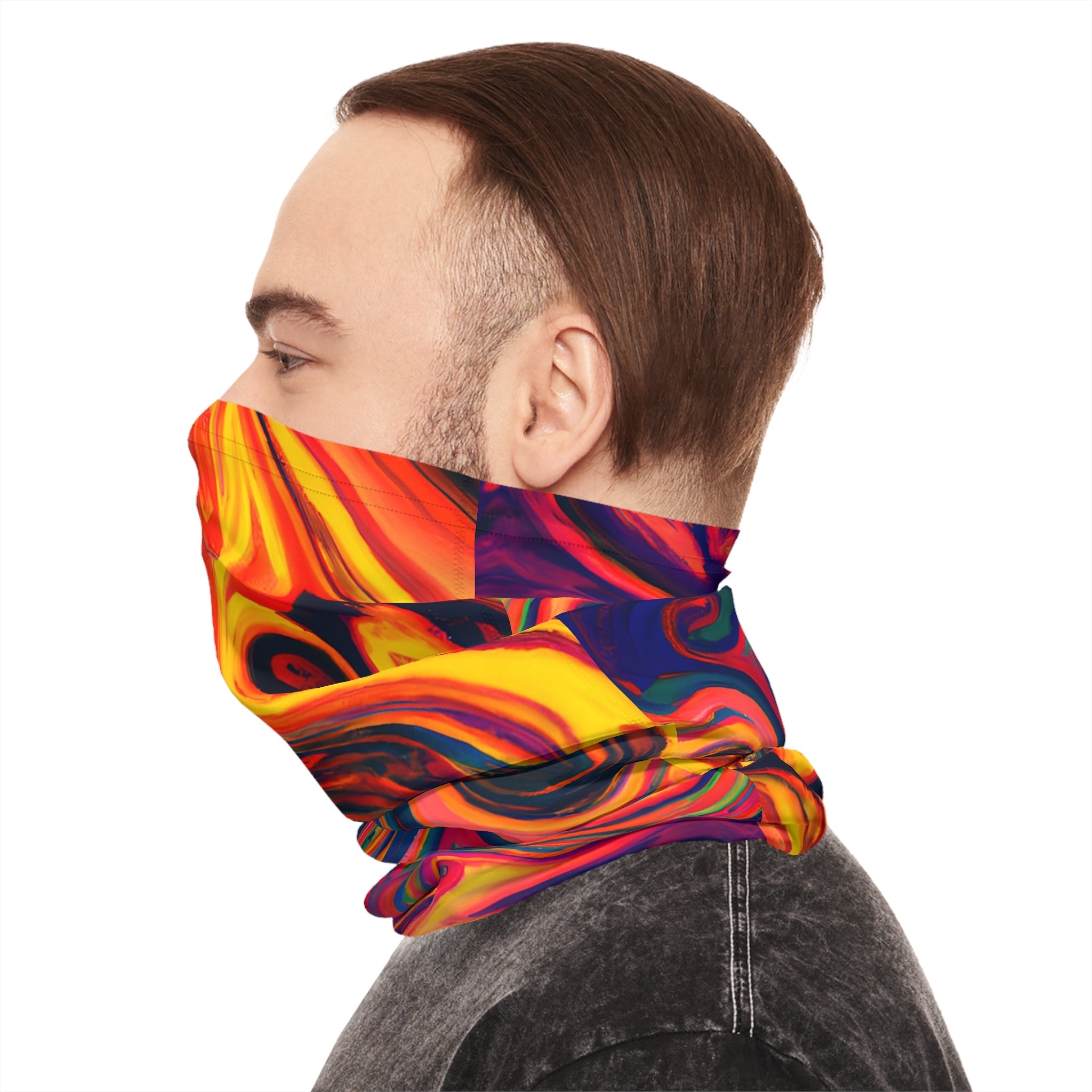 Gaiters - Psychedelic Flames Midweight Neck Gaiter - Acid Daddy