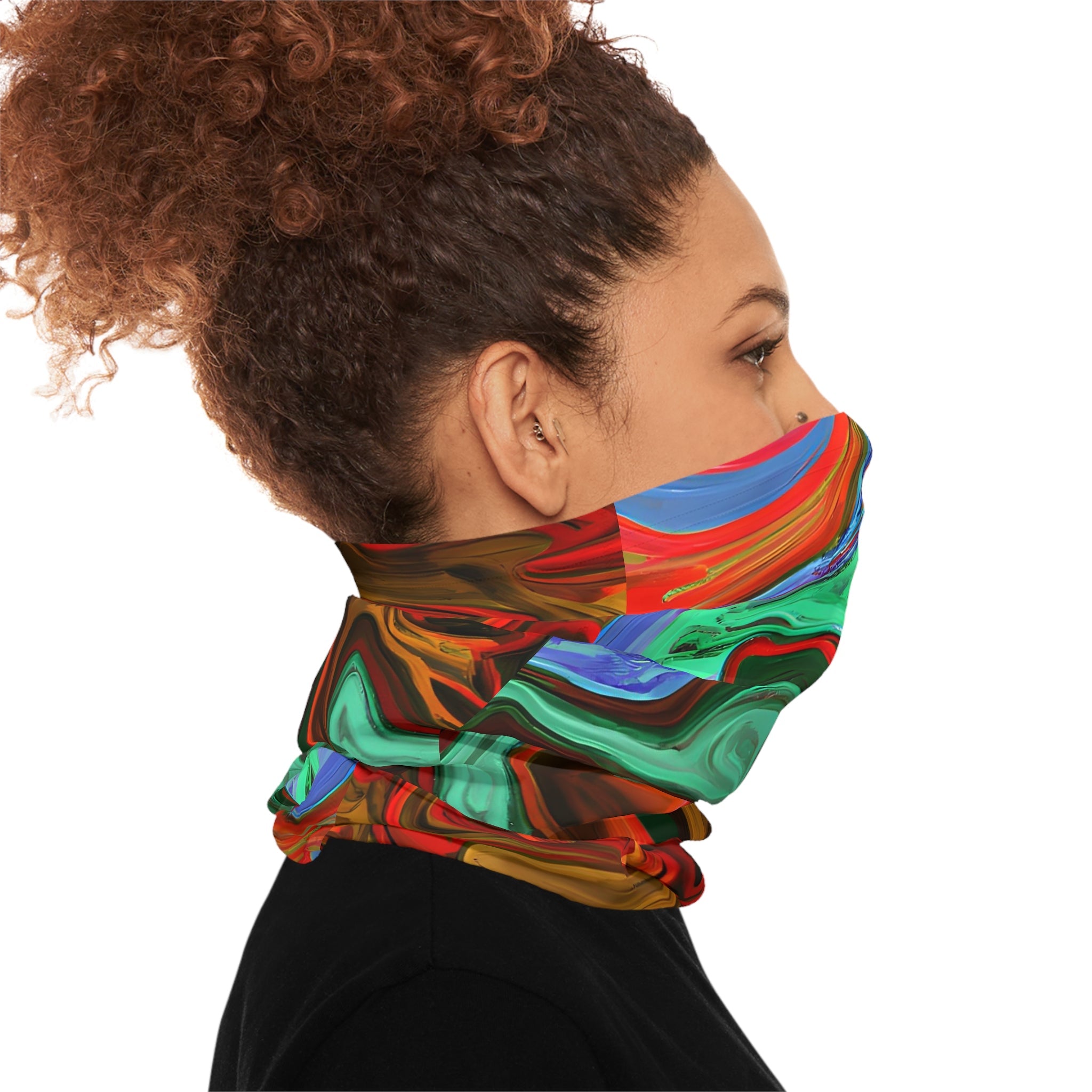 Gaiters - Psychedelic Orange Depths Lightweight Neck Gaiter - Acid Daddy