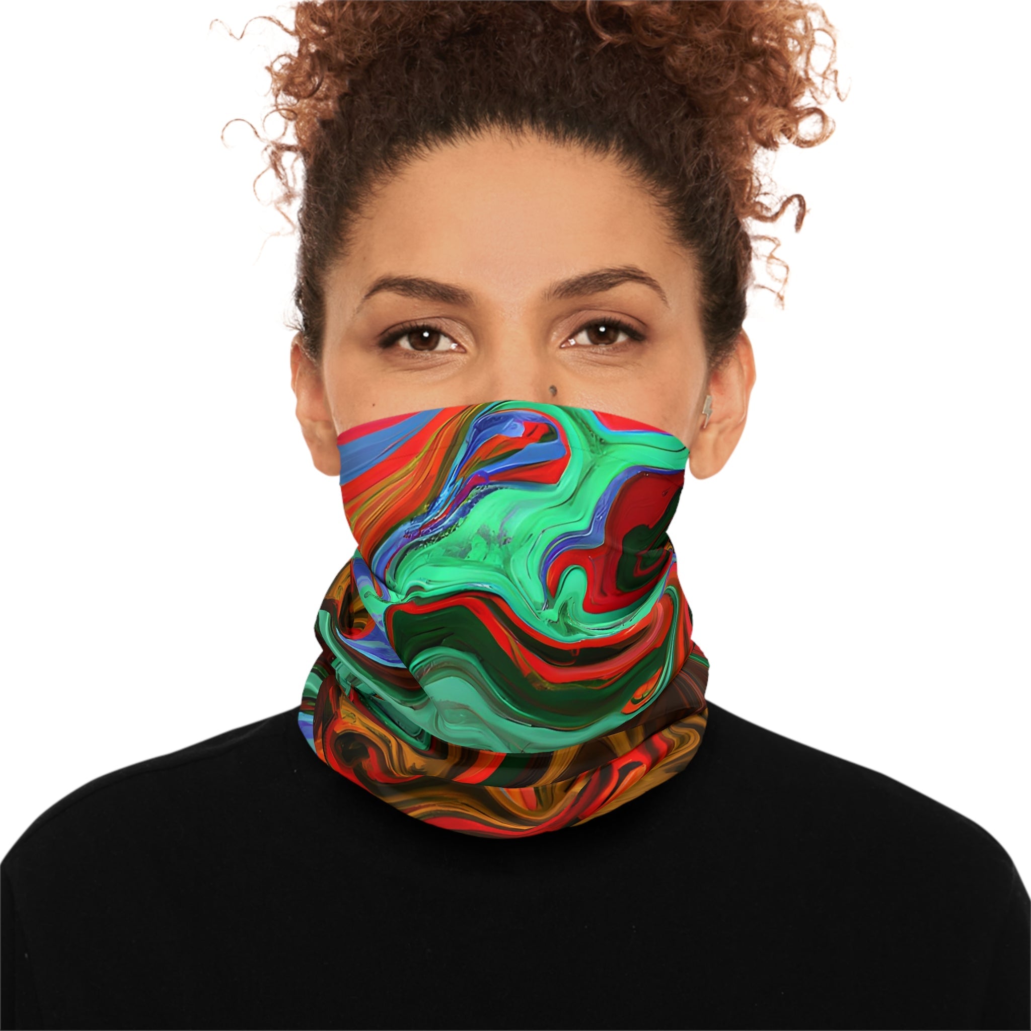 Gaiters - Psychedelic Orange Depths Lightweight Neck Gaiter - Acid Daddy