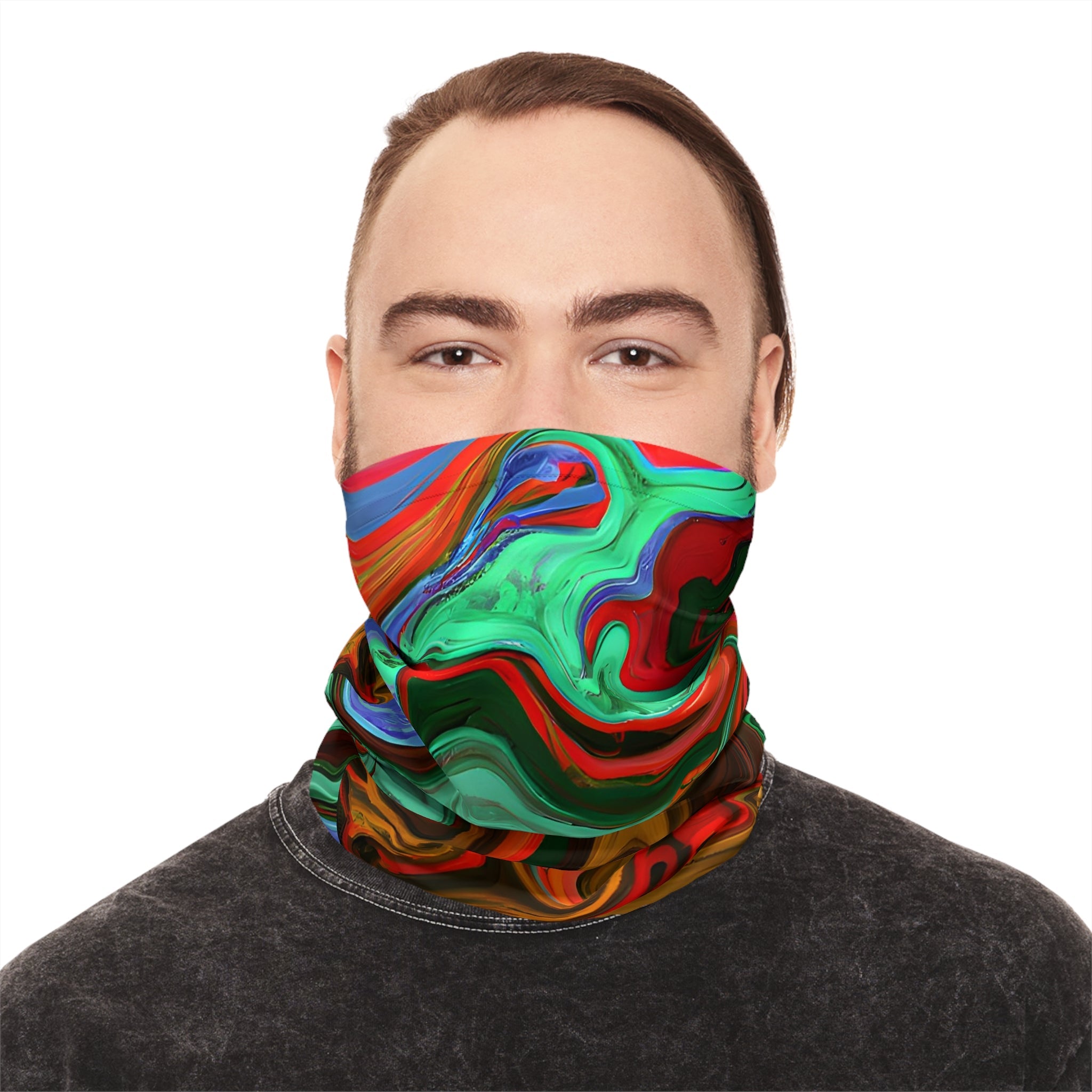 Gaiters - Psychedelic Orange Depths Lightweight Neck Gaiter - Acid Daddy