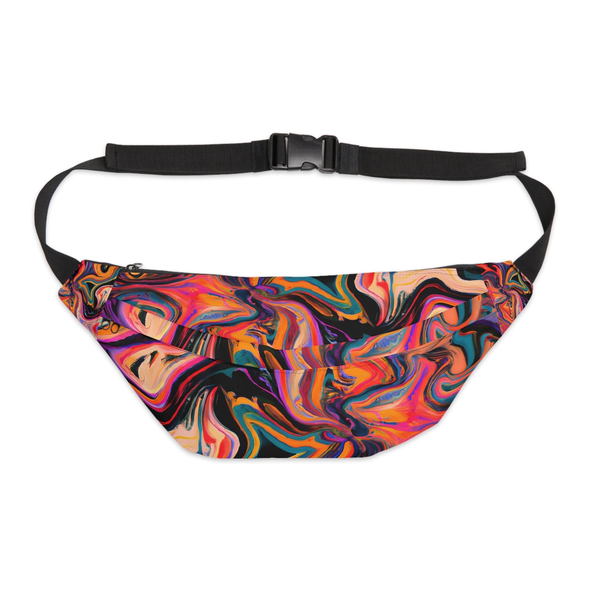 Fanny Packs - Psychedelic Pastel Swirl Festival Fanny Pack (Large) - Acid Daddy