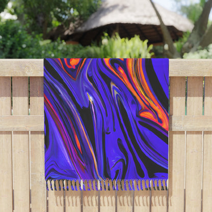 Beach Blankets - Psychedelic Purple Flux Beach Blanket - Acid Daddy