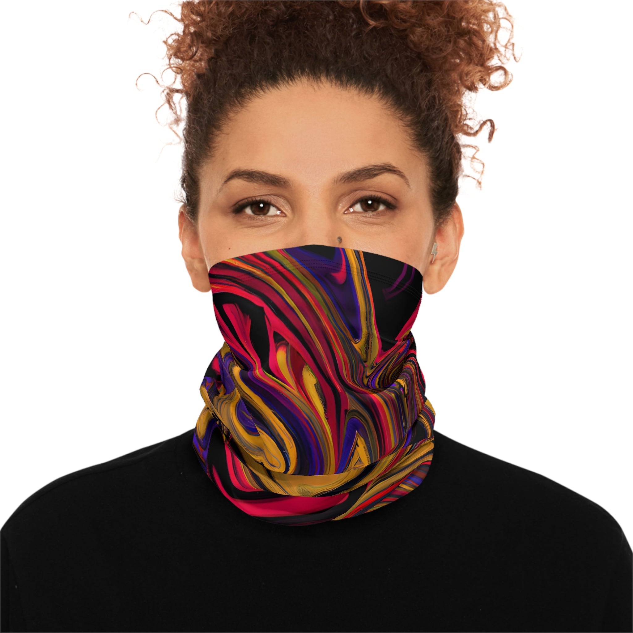 Gaiters - Psychedelic Swirls Winter Neck Gaiter - Acid Daddy