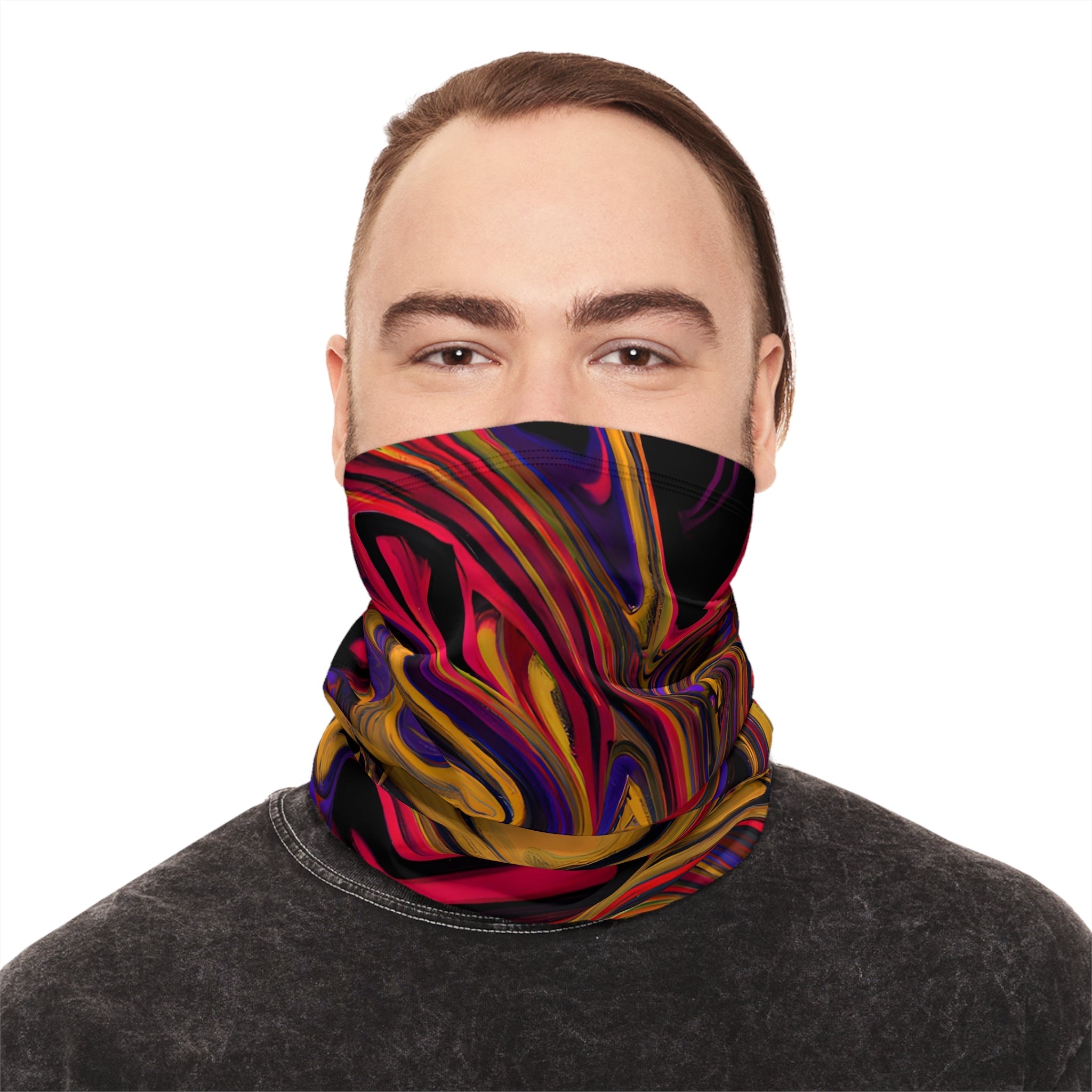 Gaiters - Psychedelic Swirls Winter Neck Gaiter - Acid Daddy