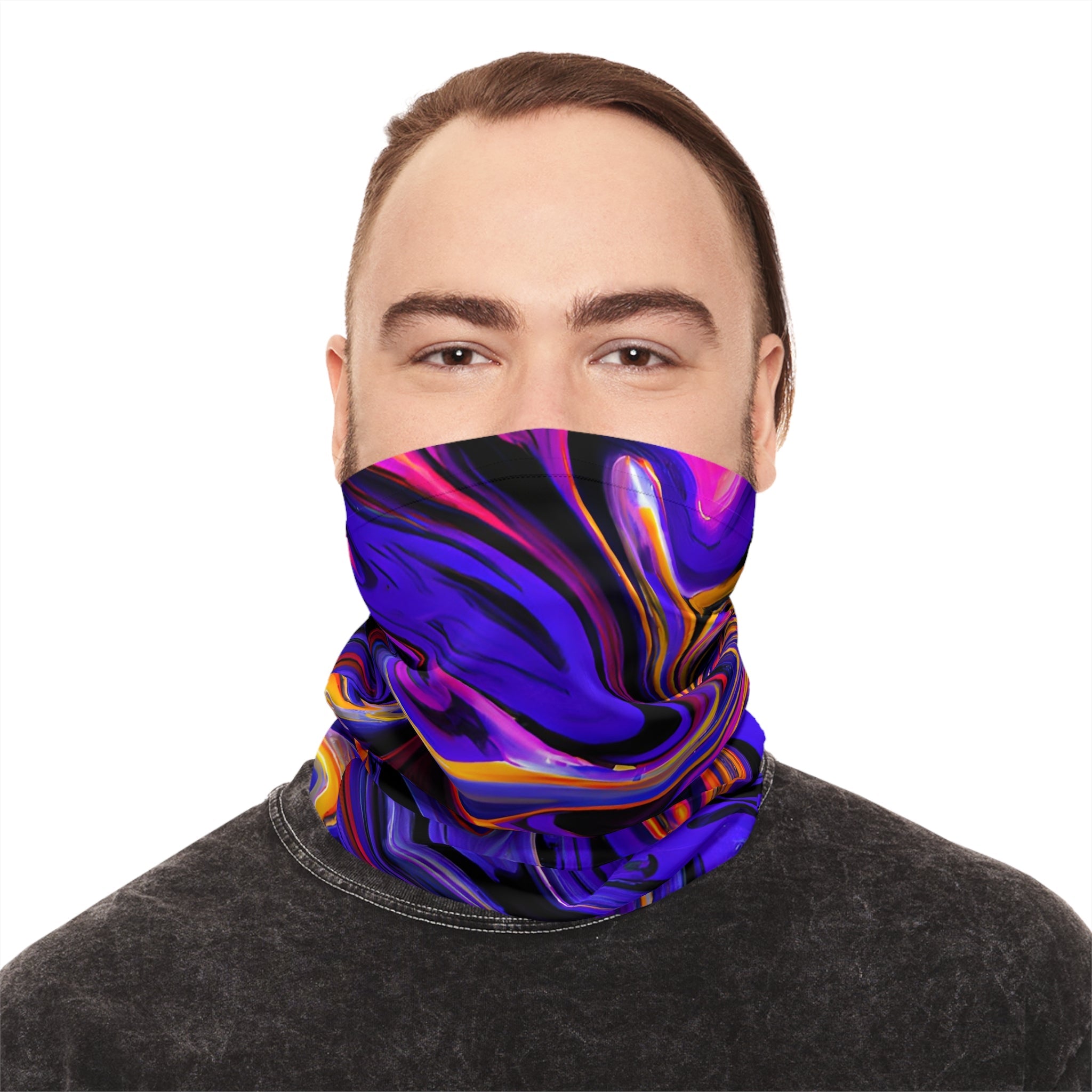 Gaiters - Purple Flex Design Lightweight Neck Gaiter - Acid Daddy