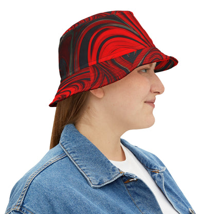 Hats - Raging Red Groove Vibes Bucket Hat - Acid Daddy