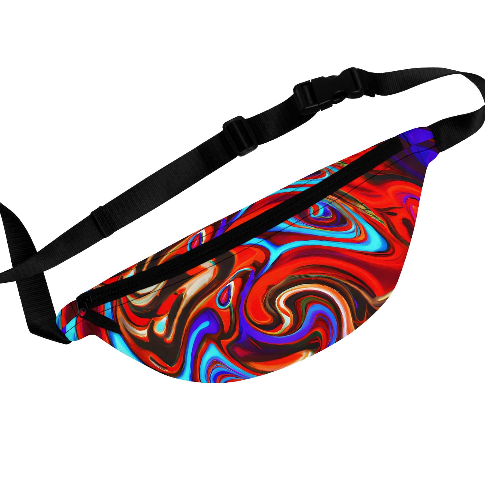 Fanny Packs - Red Sky Vortex Trippy Festival Fanny Pack (Medium) - Acid Daddy