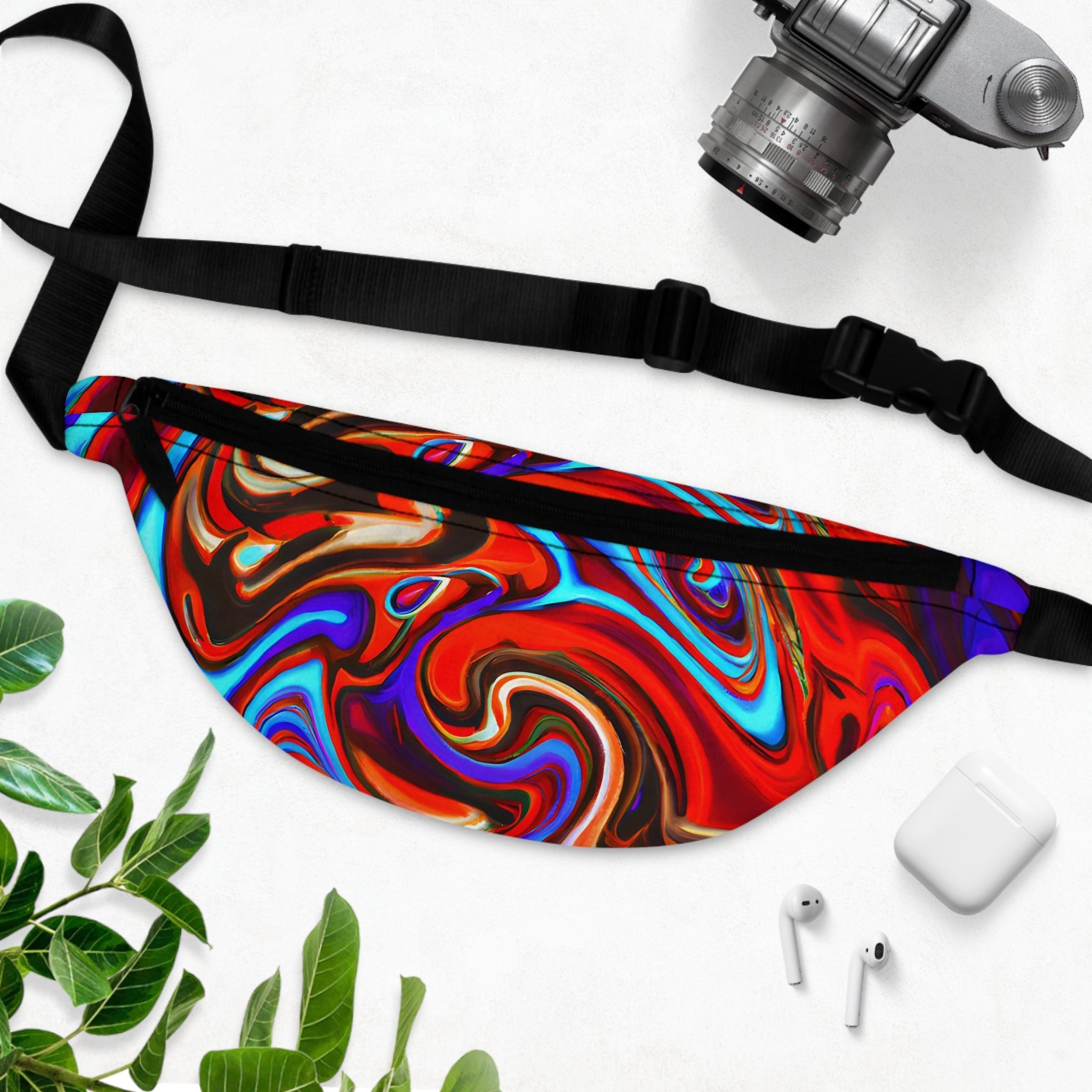 Fanny Packs - Red Sky Vortex Trippy Festival Fanny Pack (Medium) - Acid Daddy