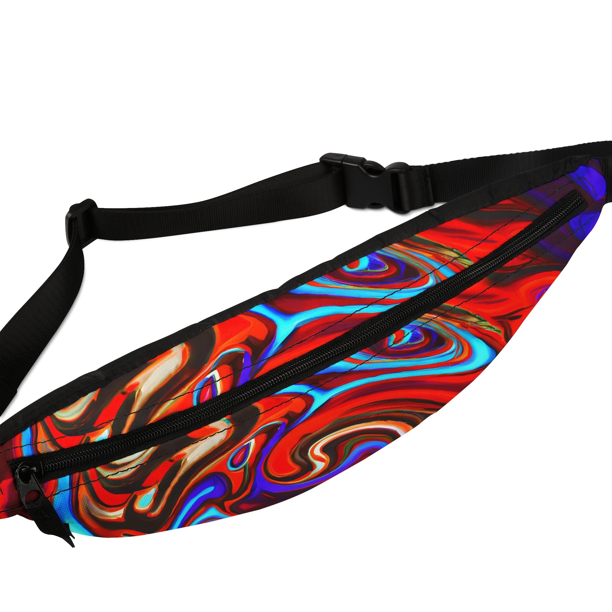 Fanny Packs - Red Sky Vortex Trippy Festival Fanny Pack (Medium) - Acid Daddy