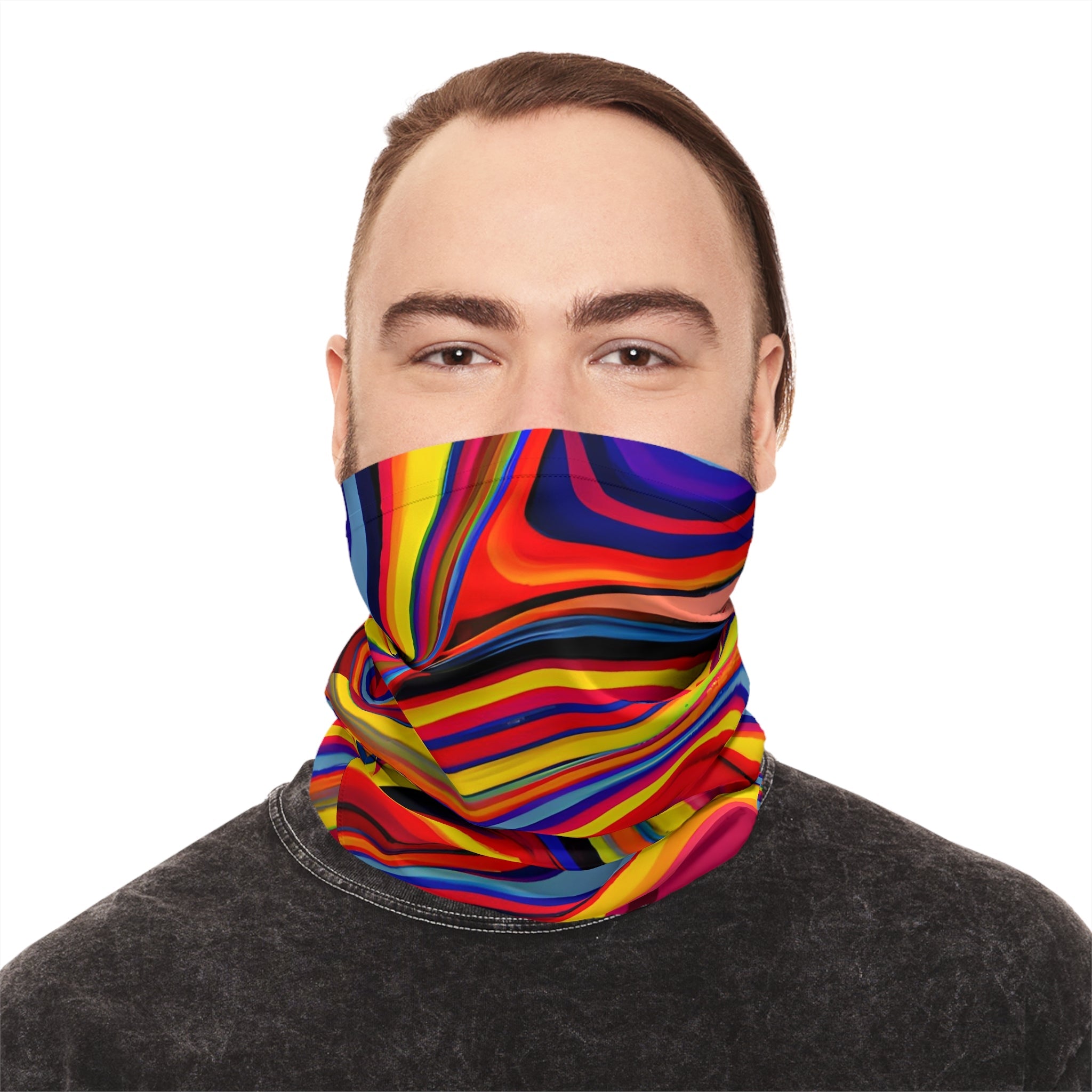 Gaiters - Retro Swirls Lightweight Neck Gaiter - Acid Daddy