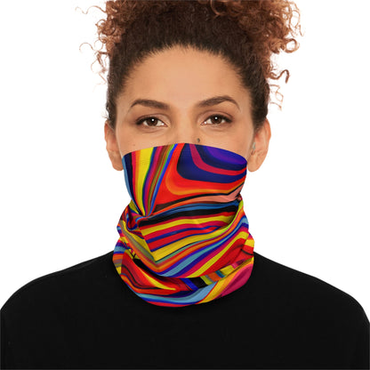 All Over Prints - Retro Swirls Sleek Winter Neck Gaiter - Acid Daddy