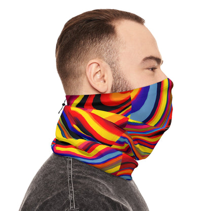 All Over Prints - Retro Swirls Sleek Winter Neck Gaiter - Acid Daddy