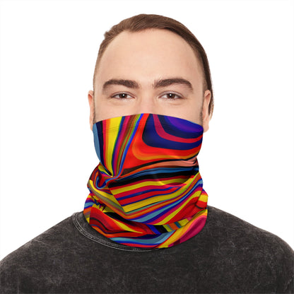 All Over Prints - Retro Swirls Sleek Winter Neck Gaiter - Acid Daddy