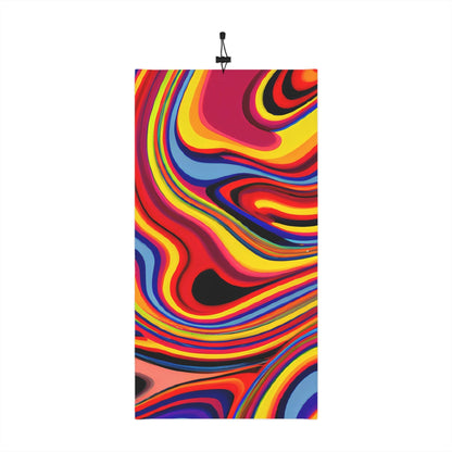 All Over Prints - Retro Swirls Sleek Winter Neck Gaiter - Acid Daddy