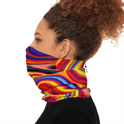 All Over Prints - Retro Swirls Sleek Winter Neck Gaiter - Acid Daddy