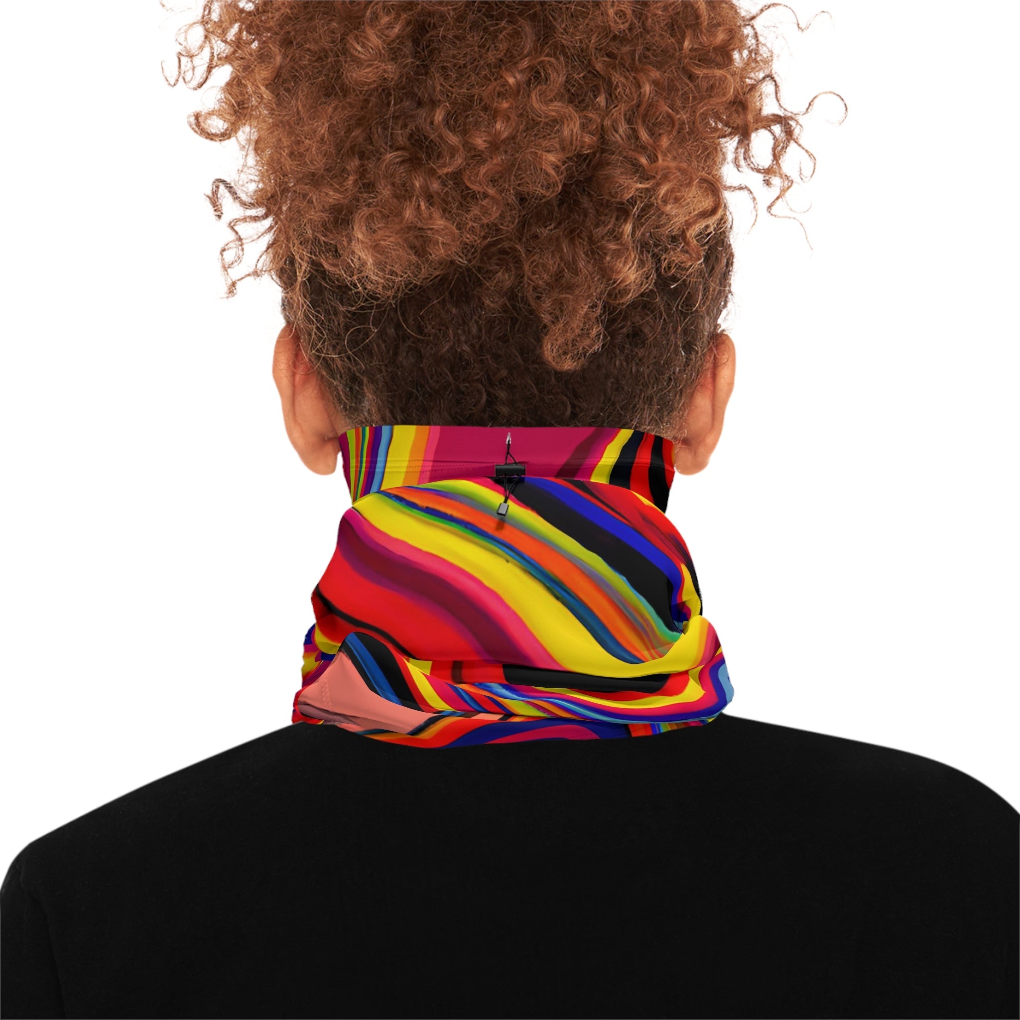 All Over Prints - Retro Swirls Sleek Winter Neck Gaiter - Acid Daddy