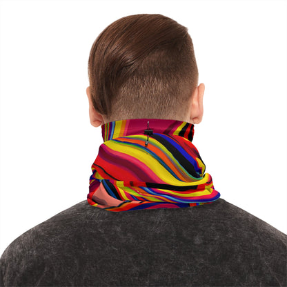 All Over Prints - Retro Swirls Sleek Winter Neck Gaiter - Acid Daddy