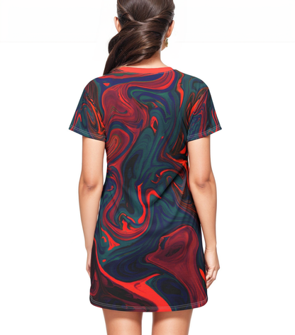 Festival Dresses - Painted Trip T - Shirt Dress - Acid Daddy