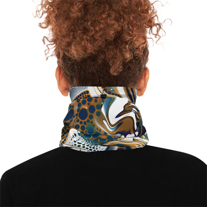 All Over Prints - Sapphire Blue Gold Winter Neck Gaiter - Acid Daddy