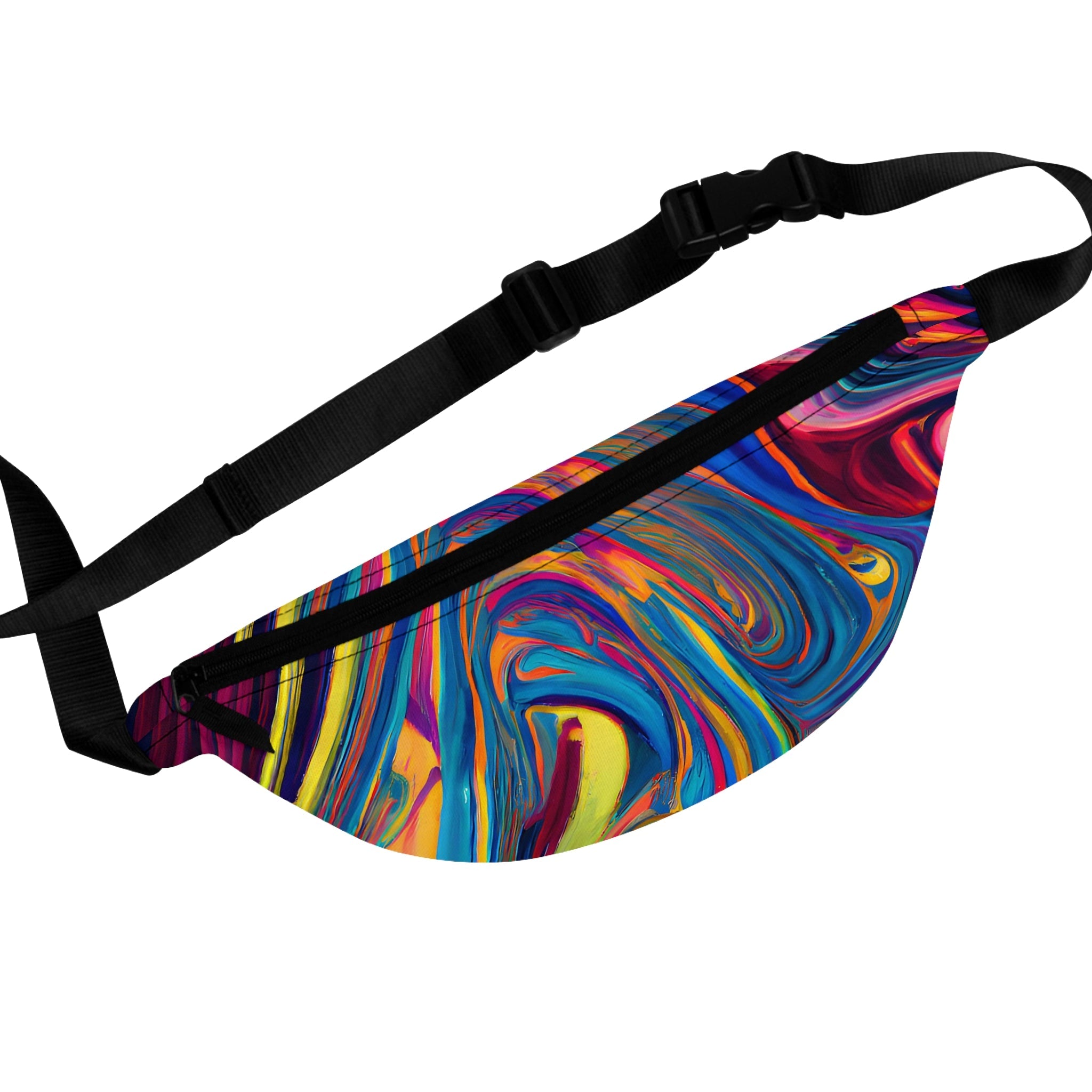 Fanny Packs - Satin Paint Trippy Fanny Pack (Medium) - Acid Daddy