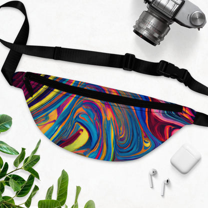 Fanny Packs - Satin Paint Trippy Fanny Pack (Medium) - Acid Daddy