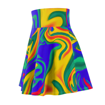 Skater Skirts - Electric Fire Skater Skirt - Acid Daddy