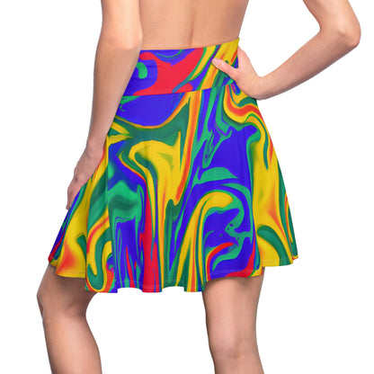 Skater Skirts - Electric Fire Skater Skirt - Acid Daddy