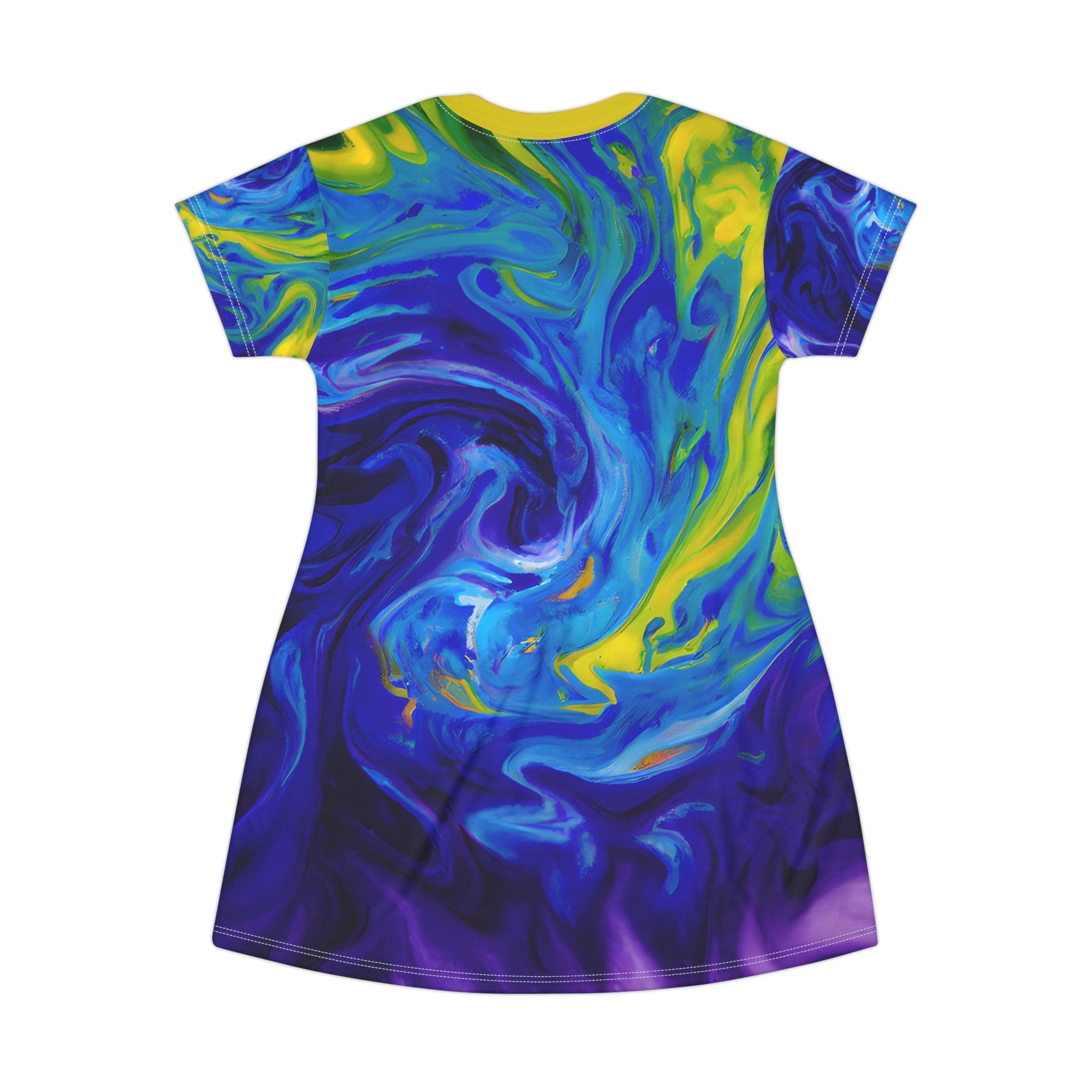 T - Shirt Dresses - Blue Vortex T - Shirt Dress - Acid Daddy