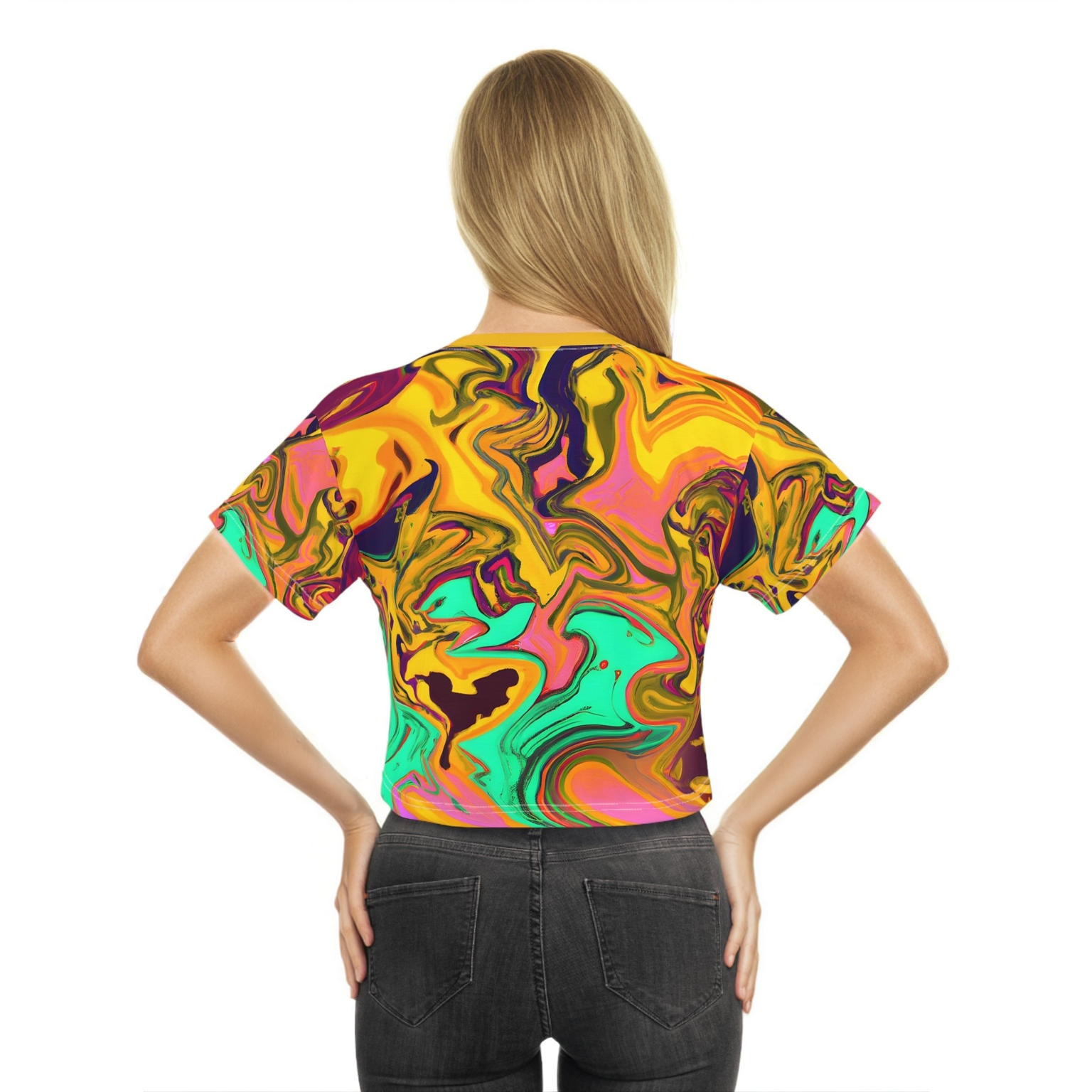 All Over Prints - Women's Vivid Crop Top Tee - Acid Daddy