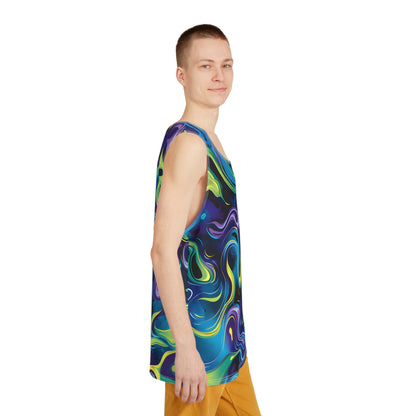 Tank Tops - Psychedelic Turquoise Mystery Tank Top - Acid Daddy