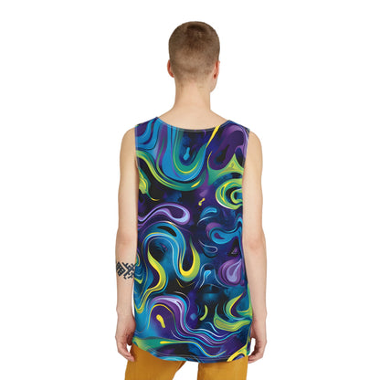 Tank Tops - Psychedelic Turquoise Mystery Tank Top - Acid Daddy