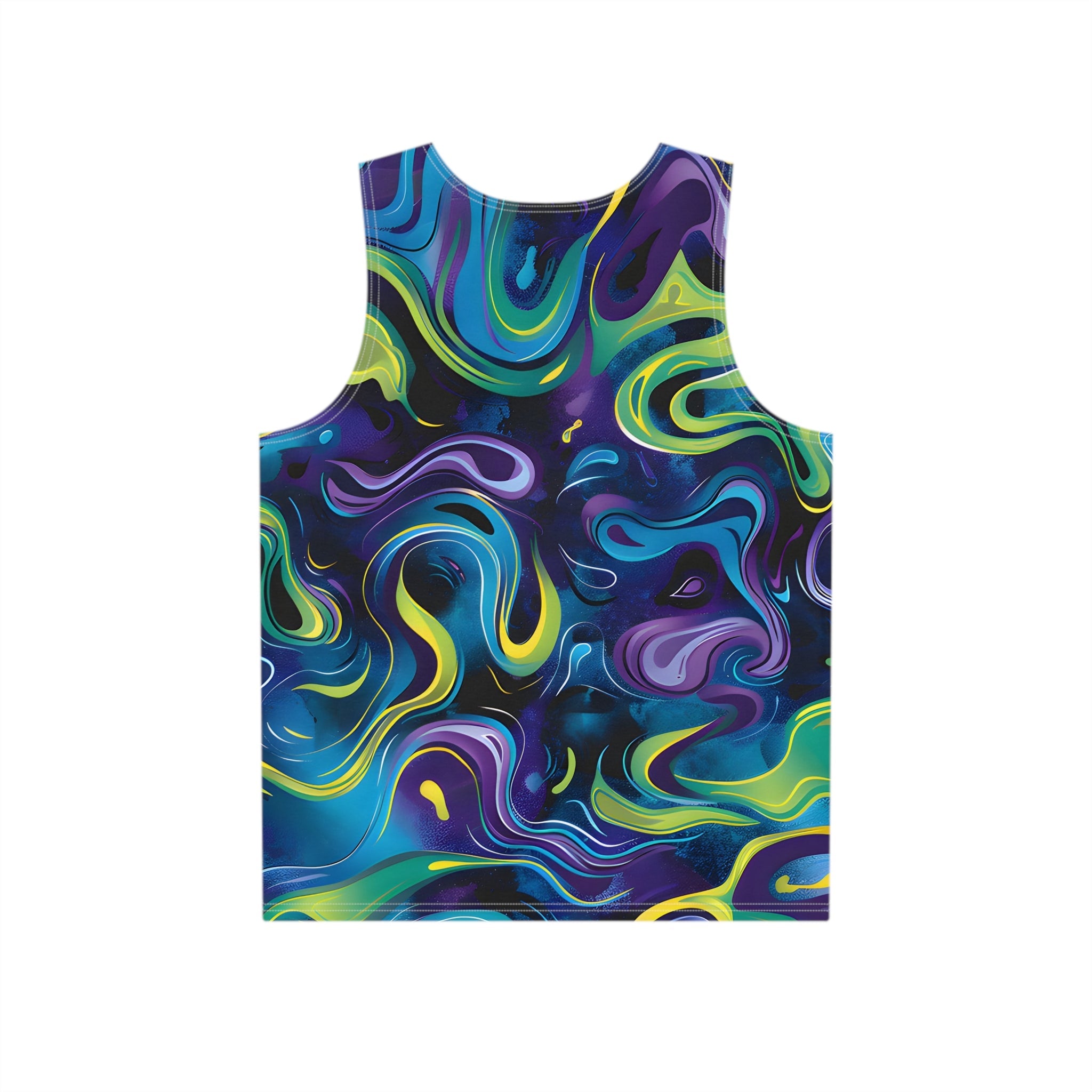 Tank Tops - Psychedelic Turquoise Mystery Tank Top - Acid Daddy