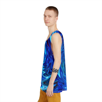 Tank Tops - Vortex Blue Tank Top - Acid Daddy